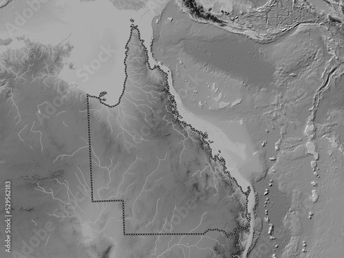 Queensland, Australia. Grayscale. No legend photo