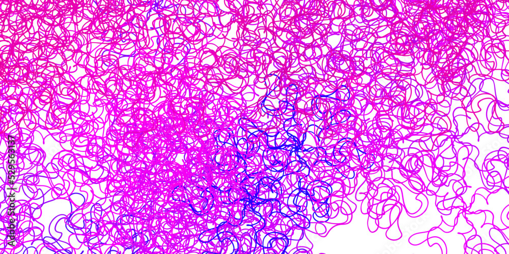 Dark pink vector pattern with curved lines.