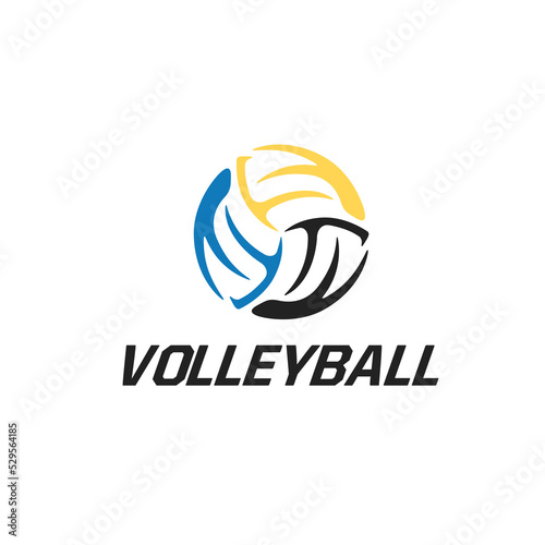 Abstract Volleyball Sport Logo Design