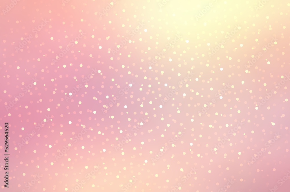 Glowing pastel pink yellow empty backdrop with shimmer effect. Sparkles flying into shine from top. Glowing pastel pink yellow empty backdrop with shimmer effect. Sparkles flying into shine from top.