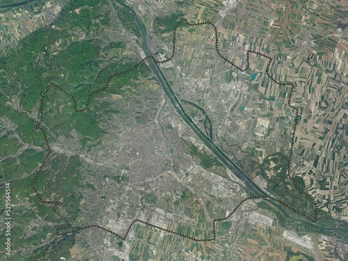 Wien  Austria. High-res satellite. No legend