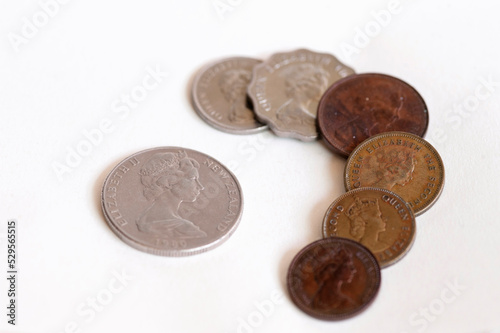 Queen Elizaveth ii in the coins photo