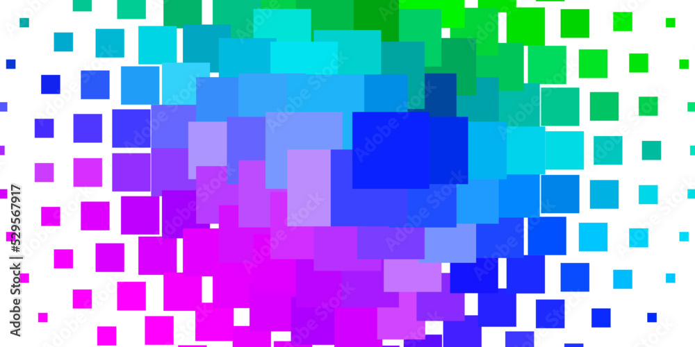 Light Multicolor vector background with rectangles.