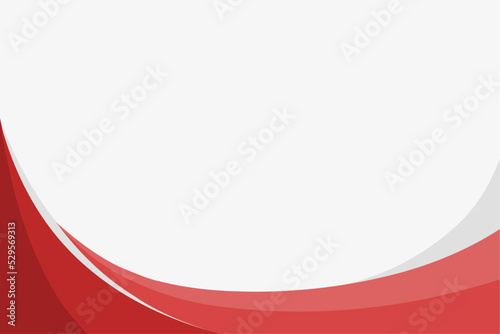 red and white copy space background with wavy design for presentation background template