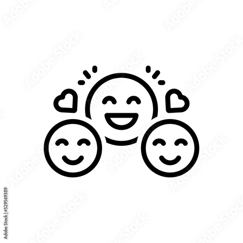 Black line icon for merry