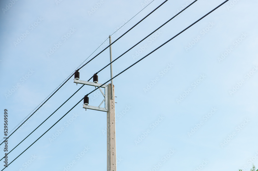 Electric poles have wires through line Post Insulator before sending electricity to the house. Electric poles have wires through line Post Insulator before sending electricity to the house.