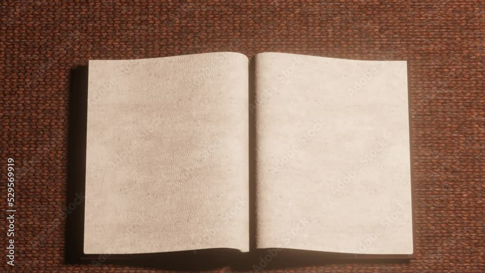 Open vintage book animation with blank pages for your idea. You would fill some pages as you works.