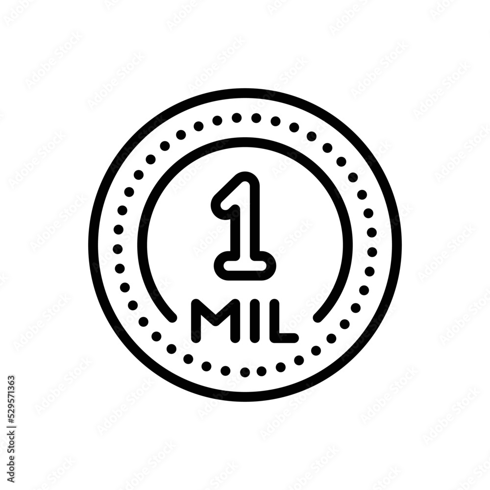 Black line icon for mil one Black line icon for mil one