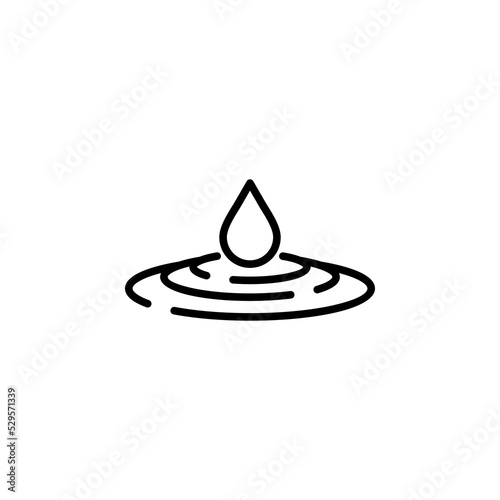 Waterdrop, Water, Droplet, Liquid Dotted Line Icon Vector Illustration Logo Template. Suitable For Many Purposes.