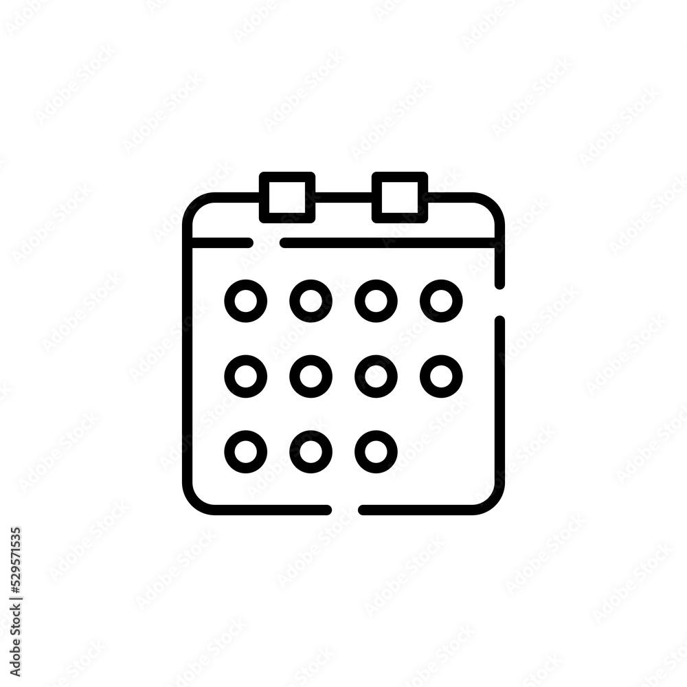 Calendar, Schedule, Date Dotted Line Icon Vector Illustration Logo Template. Suitable For Many Purposes. Calendar, Schedule, Date Dotted Line Icon Vector Illustration Logo Template. Suitable For Many Purposes.