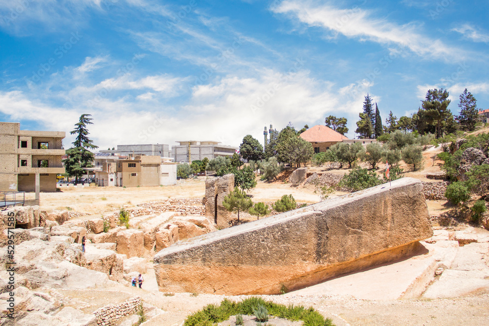 Beautiful view of Baalbek Stone of the Pregnant Woman in Baalbek