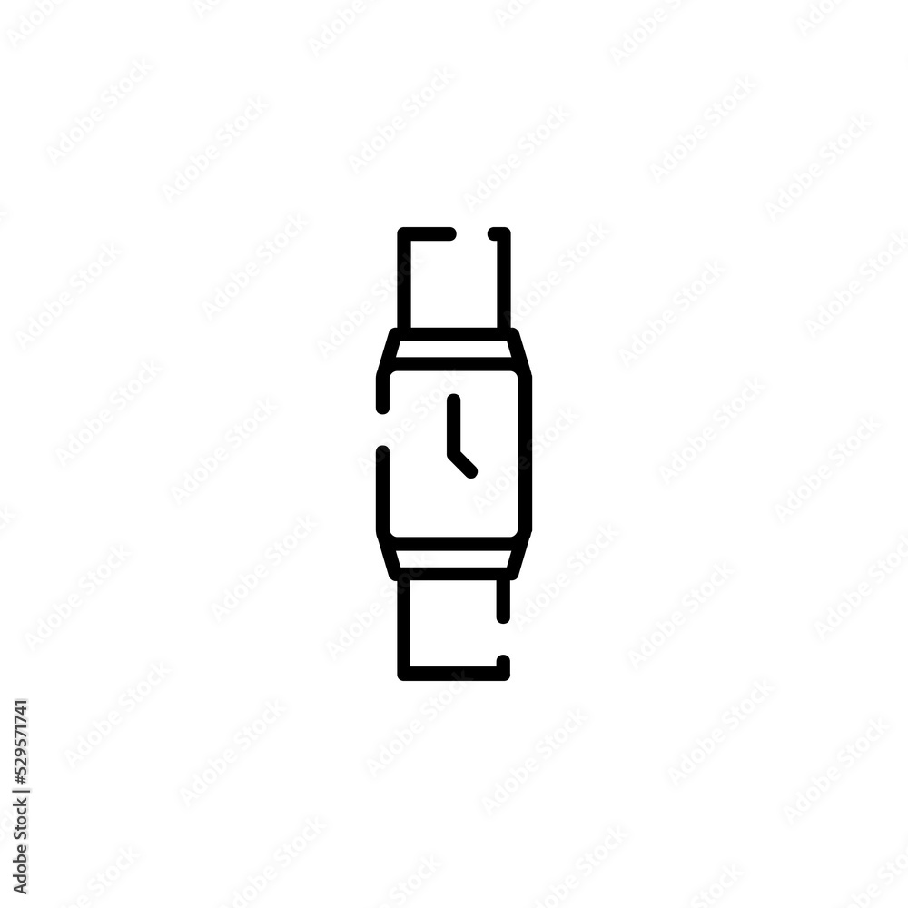 Watch, Wristwatch, Clock, Time Dotted Line Icon Vector Illustration Logo Template. Suitable For Many Purposes. Watch, Wristwatch, Clock, Time Dotted Line Icon Vector Illustration Logo Template. Suitable For Many Purposes.