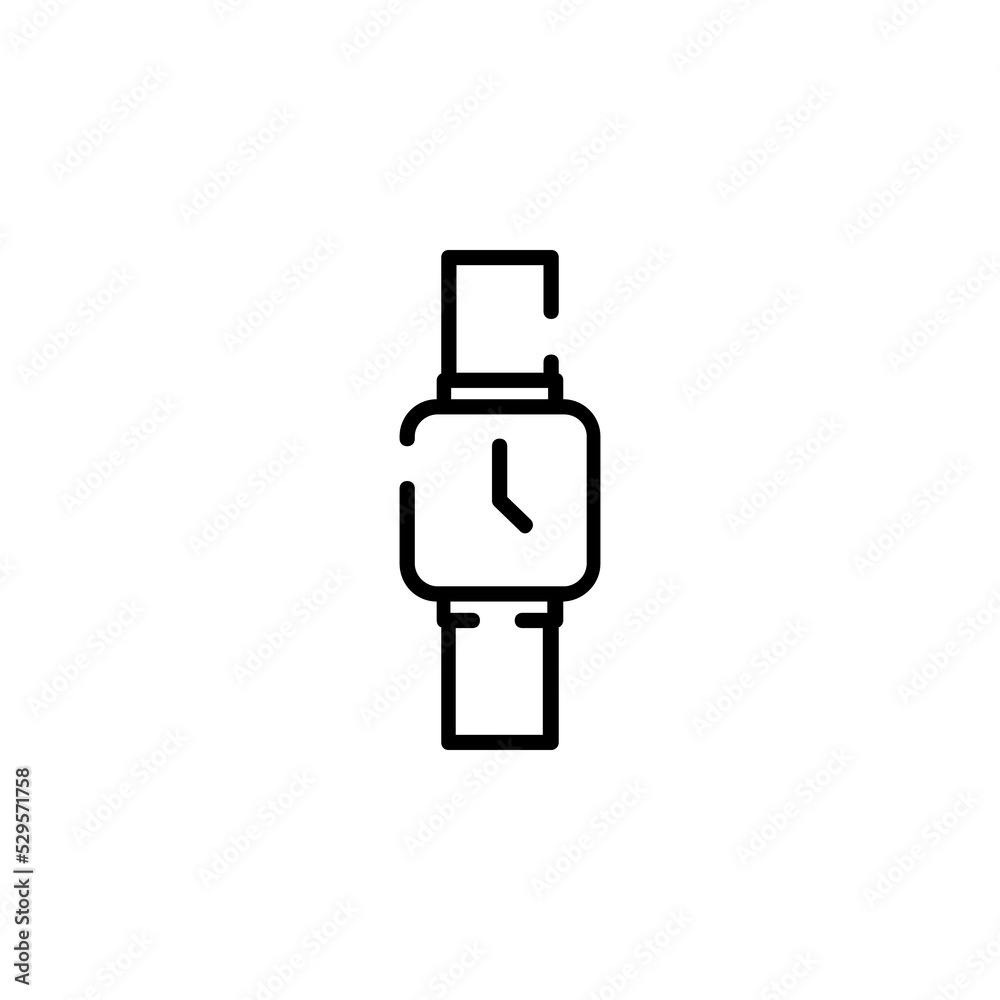 Watch, Wristwatch, Clock, Time Dotted Line Icon Vector Illustration Logo Template. Suitable For Many Purposes. Watch, Wristwatch, Clock, Time Dotted Line Icon Vector Illustration Logo Template. Suitable For Many Purposes.