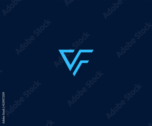 VF, FU initial logo monogram designs modern vector templates