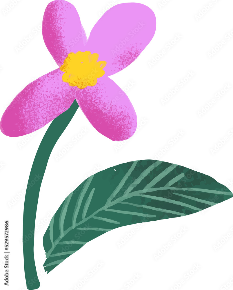 Tropical cute gouache floral clipart Tropical cute gouache floral clipart