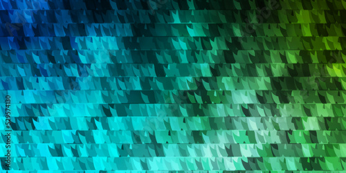 Light Blue, Green vector template with lines, triangles.