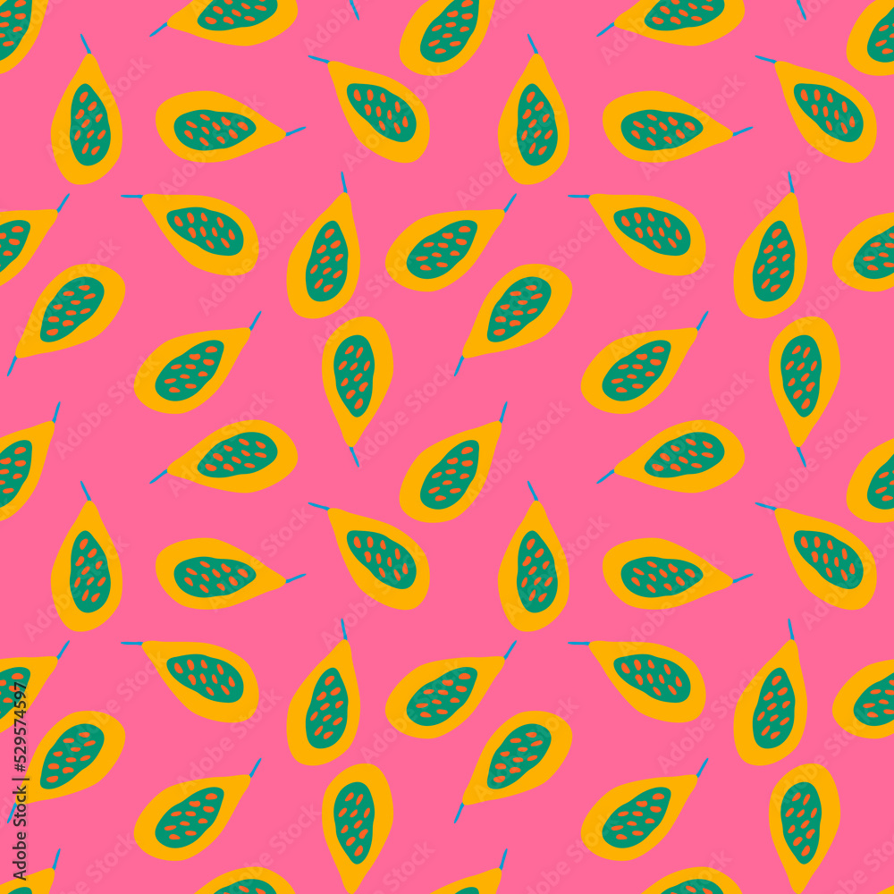 seamless pattern with papayas. Papaya ornament background. Fruits backdrop. seamless pattern with papayas. Papaya ornament background. Fruits backdrop.