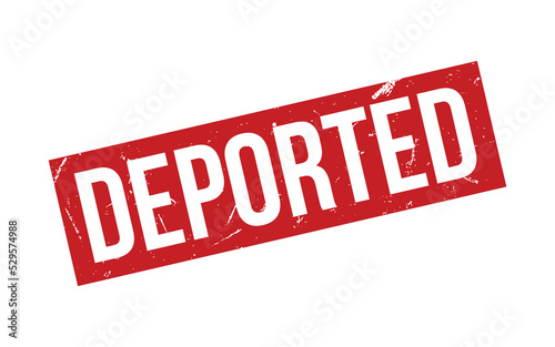 Deported Rubber Stamp Seal Vector