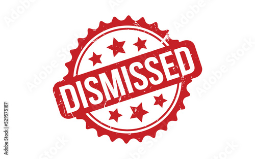 Dismissed Rubber Stamp Seal Vector