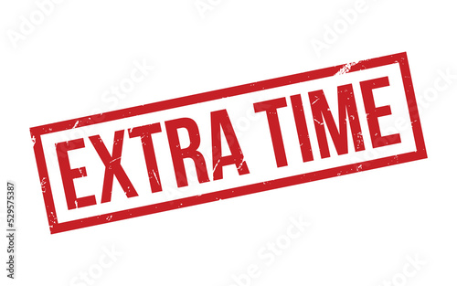 Extra Time Rubber Stamp Seal Vector