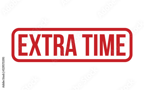 Extra Time Rubber Stamp Seal Vector