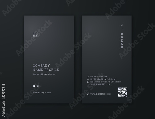 Professional Luxury Vertical Business Card Template