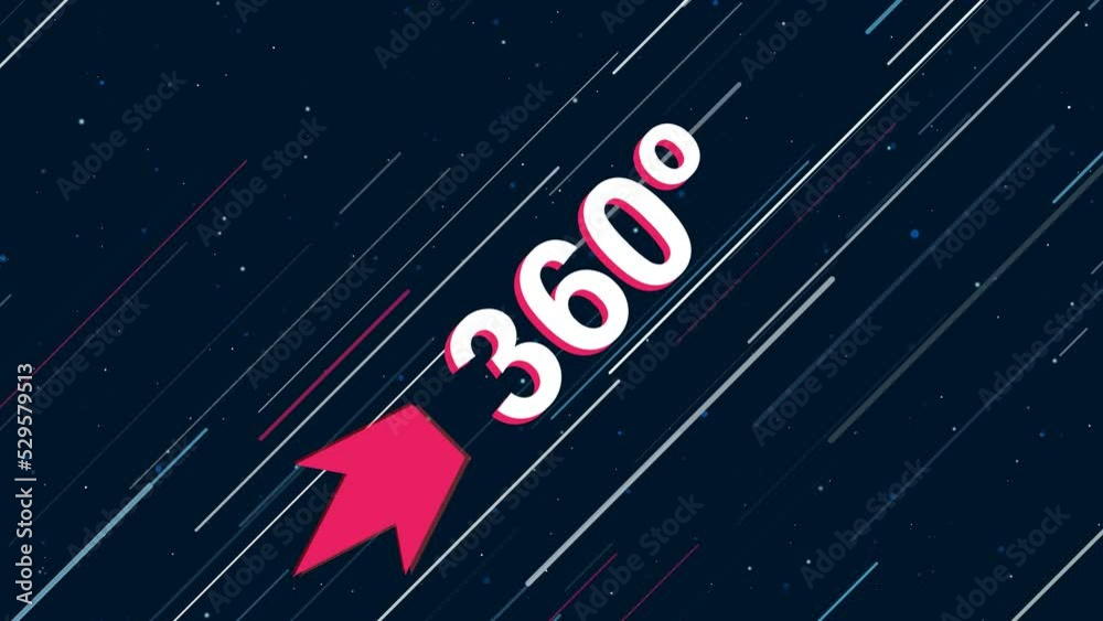 360 Degree Symbol Flies Through The Universe On A Jet Propulsion The 360 Degree Symbol Flies Through The Universe On A Jet Propulsion The