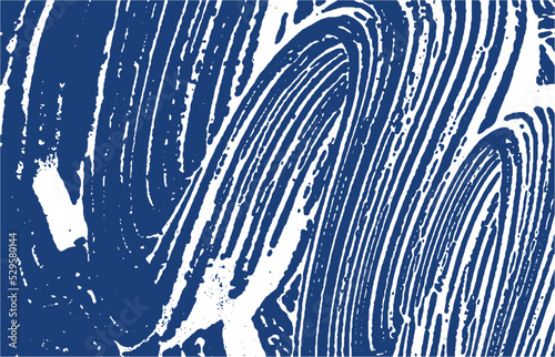 Grunge texture. Distress indigo rough trace. Ecsta