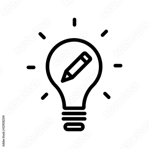 Black line icon for Suggestion