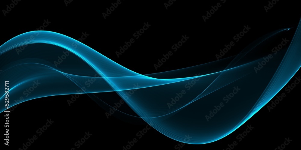 Fototapeta premium Color light blue abstract waves design 