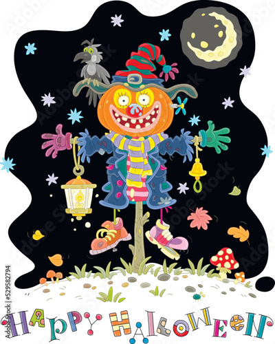 Happy Halloween card of a f...