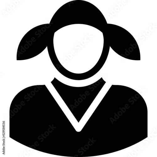School Girl Vector Icon 