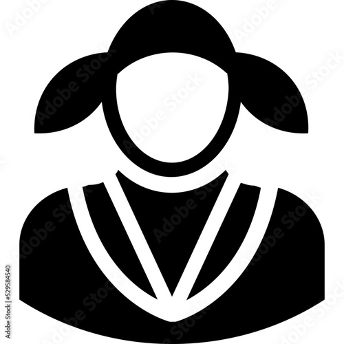 School Girl Vector Icon 