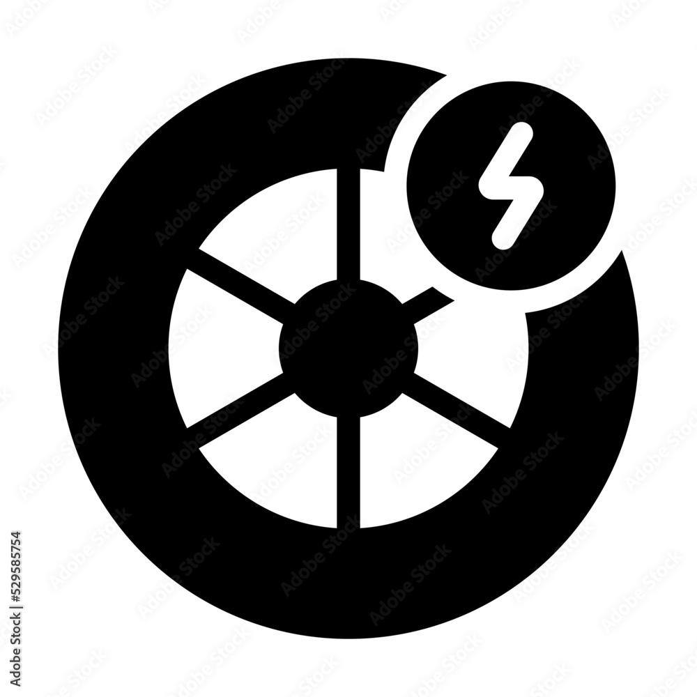 Fototapeta premium charging from tyre