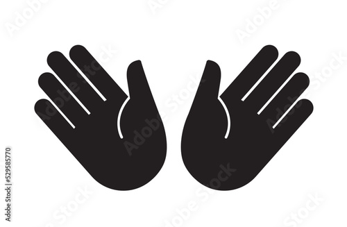 simple hand icon. vector illustration