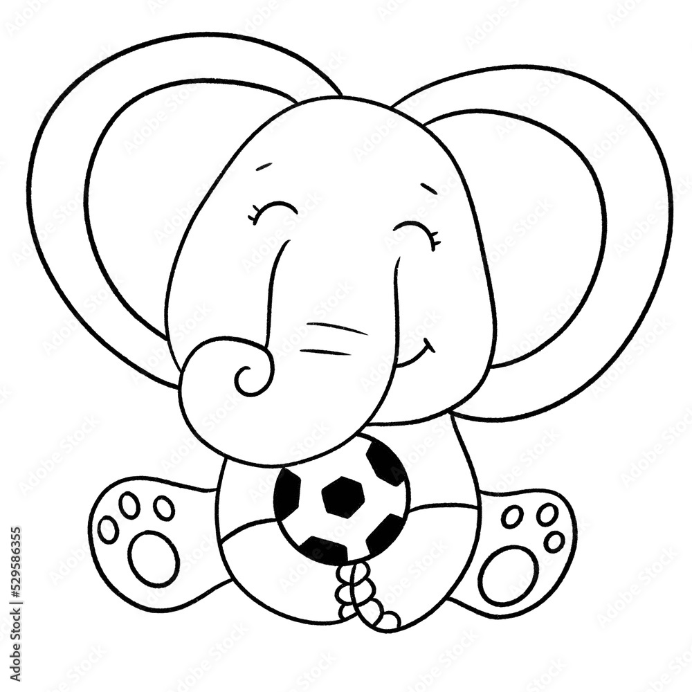 Football cute animal outline Football cute animal outline