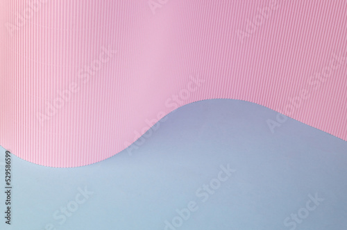 Blue pink wavy crepe paper background