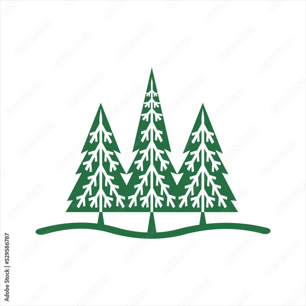 Fototapeta premium Abstract fir tree design vector. Unique concept. 