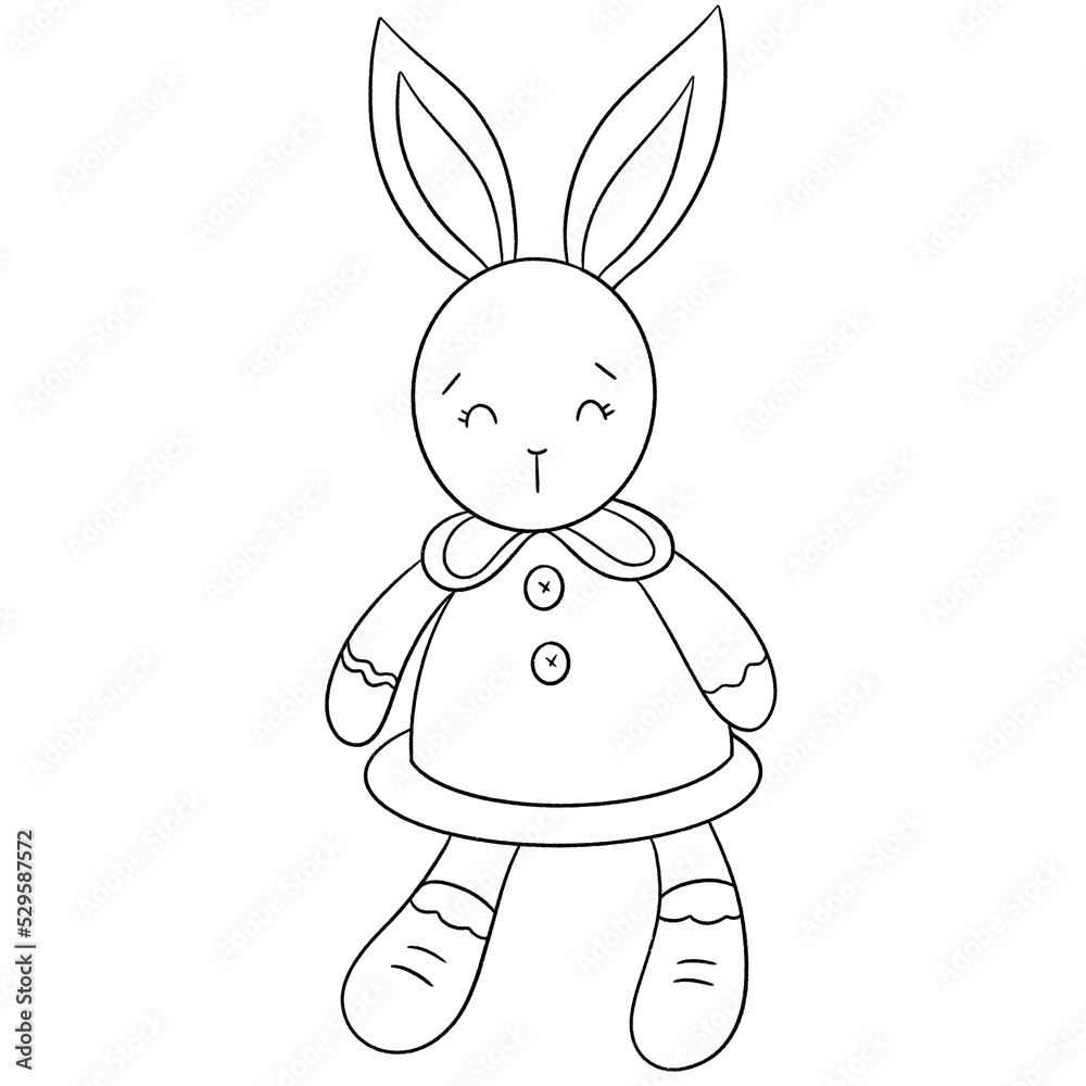 Cute bunny outline Cute bunny outline