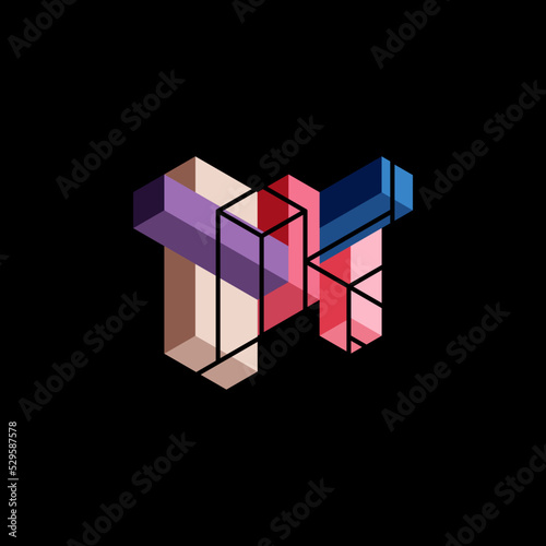 Abstract background. 3d cubes  cubic elements and blocks. Techno or business concept for wallpaper  banner  background  landing page