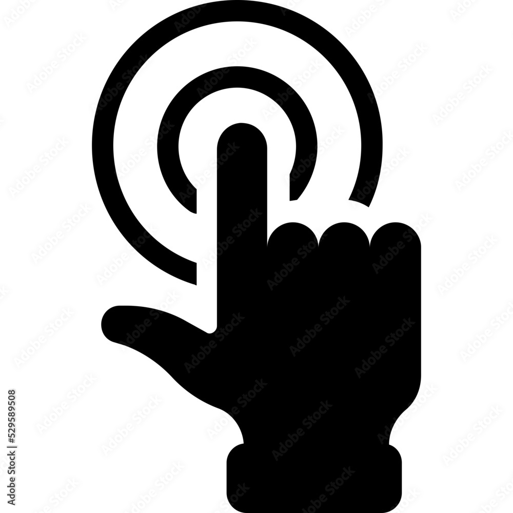 Touchscreen Glyph Vector Icon Touchscreen Glyph Vector Icon
