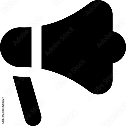 Megaphone Glyph Vector Icon 