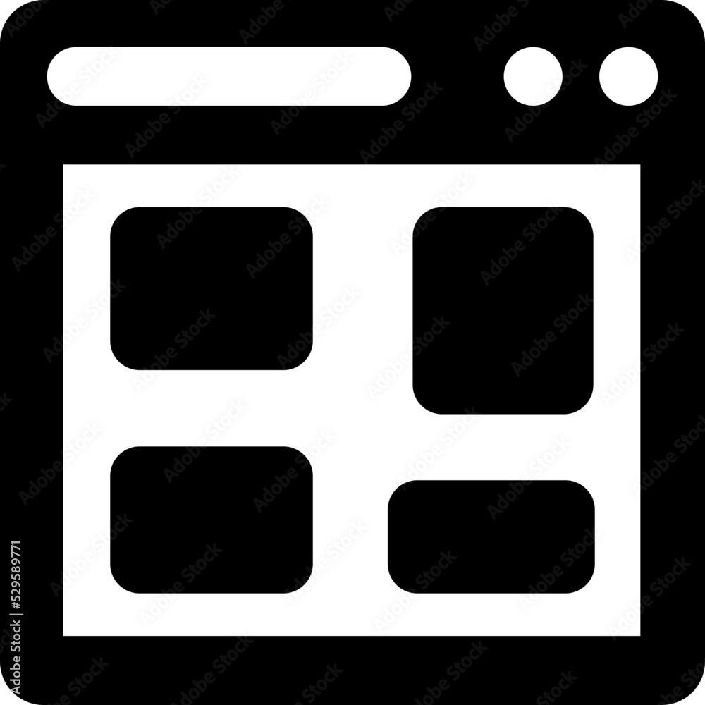 Layout Glyph Vector Icon Layout Glyph Vector Icon