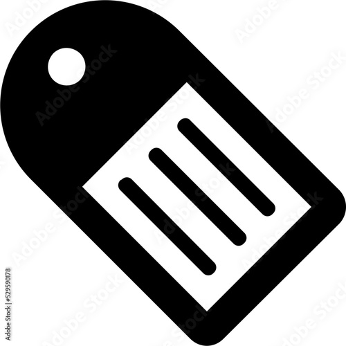 Seo Tag Glyph Vector Icon 