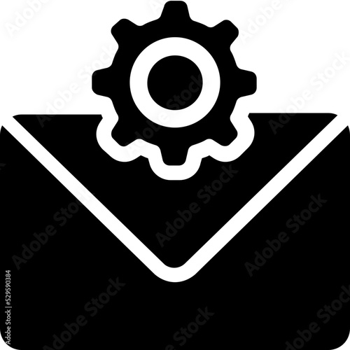 Email Preferences Glyph Vector Icon