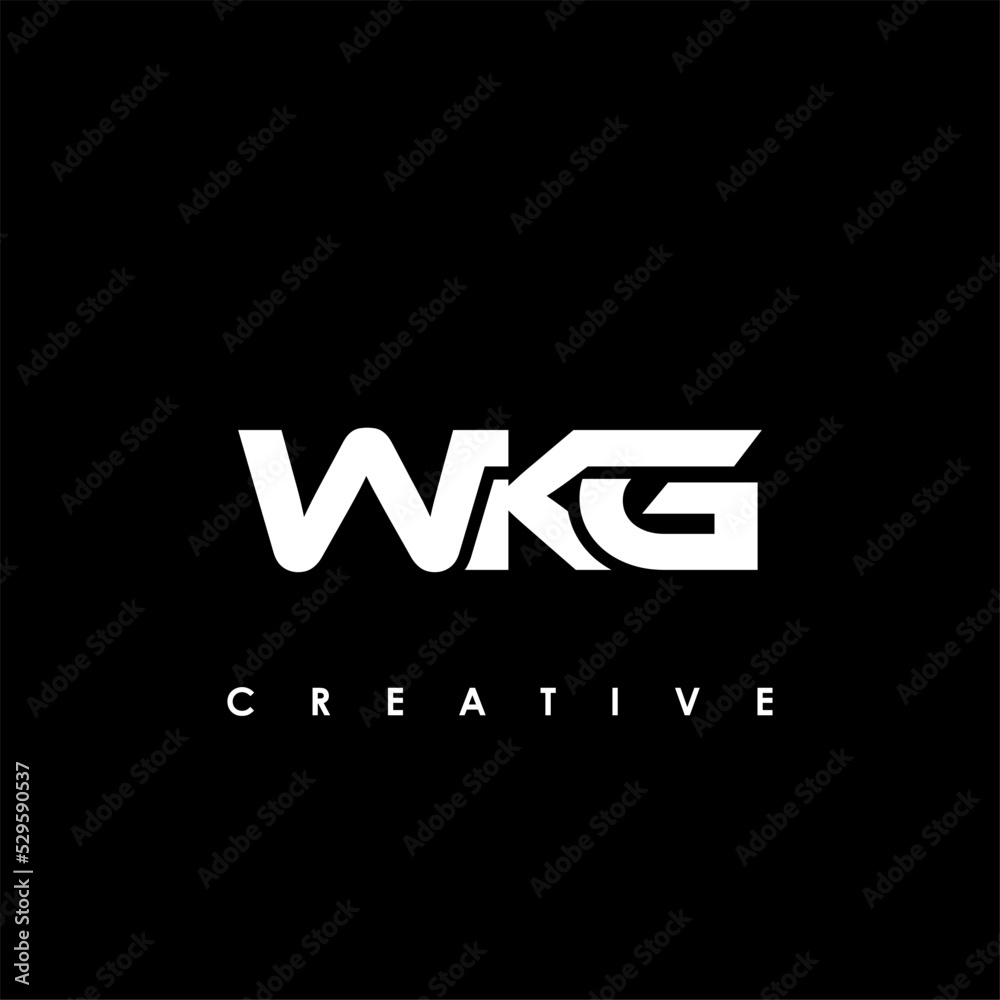 WKG Letter Initial Logo Design Template Vector Illustration