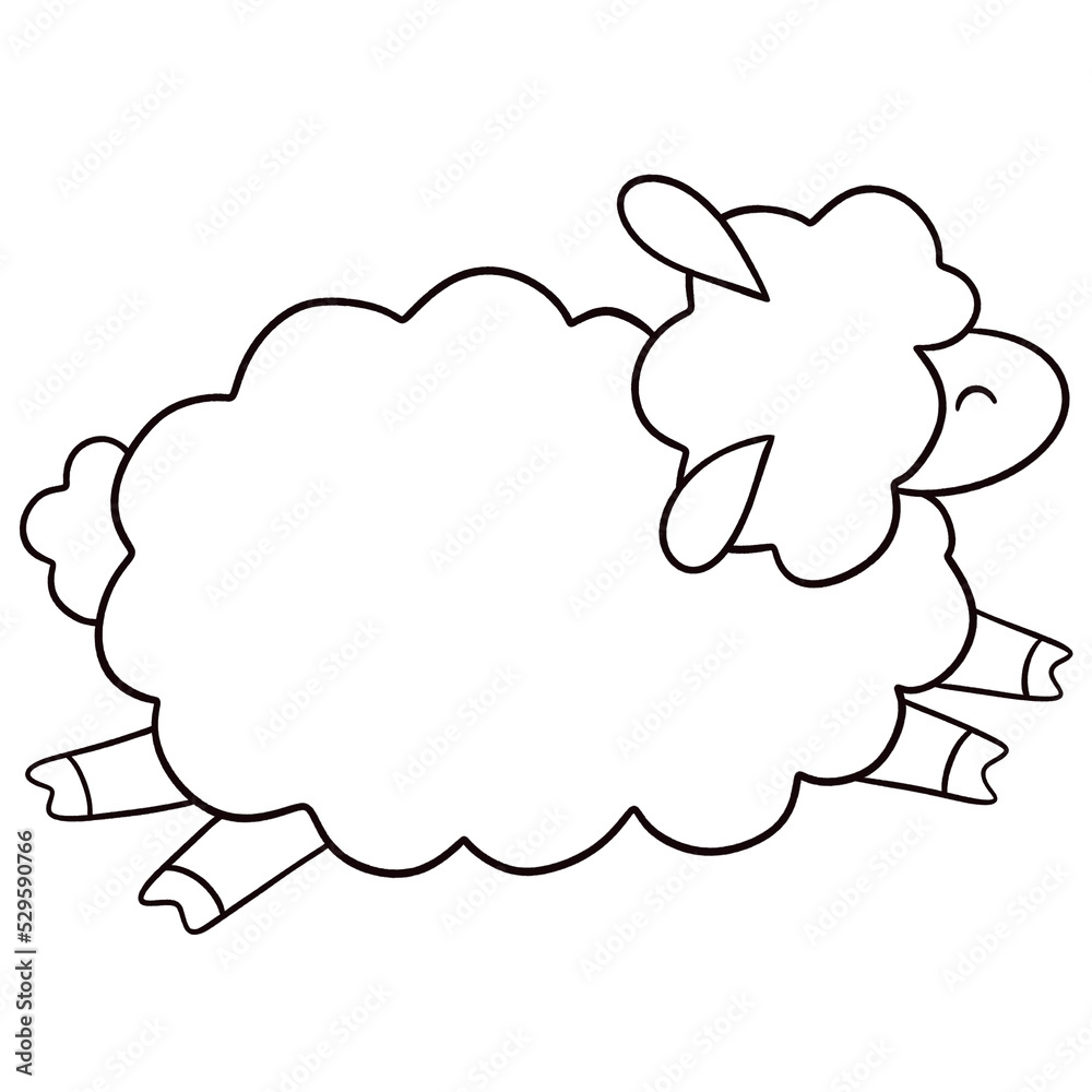 Cute sheep outline Cute sheep outline