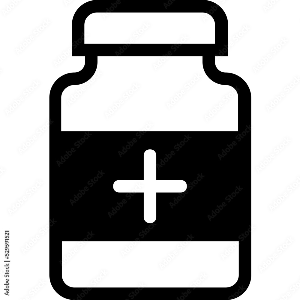 Fototapeta premium Medicine Jar Vector Icon