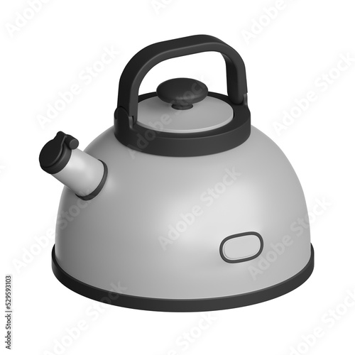 3D Steam boiler illustration