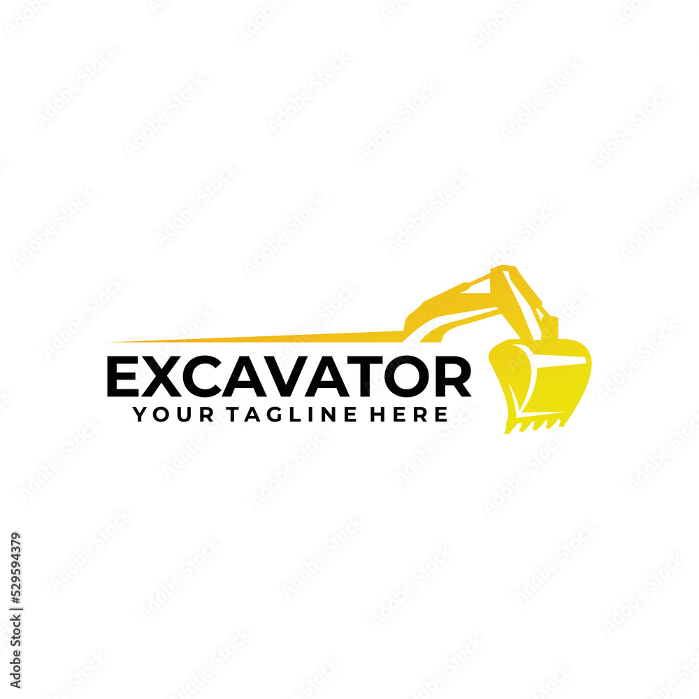 excavator logo design vector template excavator logo design vector template
